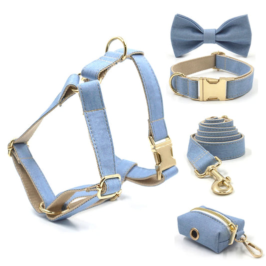 Ultra Soft Activewear Dog Harness Set - Light Blue