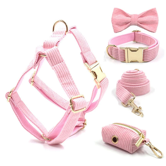 Ultra Soft Activewear Dog Harness Set - Pink